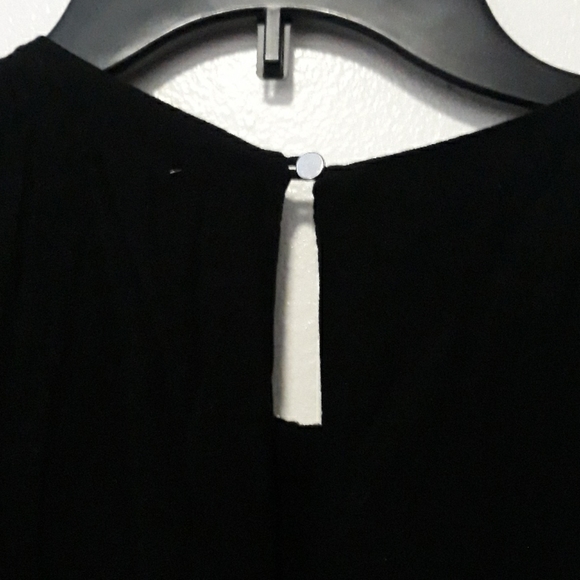 Vintage black polyester dress small cocktail party - Picture 4 of 5